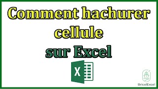 Comment hachurer une cellule sur Excel [upl. by Suoilenroc215]