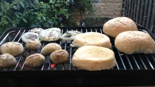 Grilling burgers on a Weber GoAnywhere grill [upl. by Yousuf]