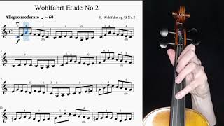 Wohlfahrt Etude No 2 op45 book 1 Violin and Bossa Style Accompaniment Practice video [upl. by Anhsirk]