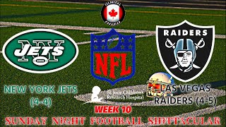 Week 10 Sunday Night Football Charity Watch Party New York Jets 44  Las Vegas Raiders 45 [upl. by Coffin]