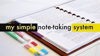 How to Take AMAZING Notes and SAVE your Grades » my simple notetaking system [upl. by Hanonew]