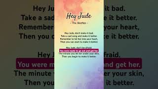 Hey Jude song lyrics  The Beatles [upl. by Ellora]