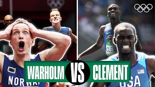 Karsten Warholm 🆚 Kerron Clement  400m hurdles  Headtohead [upl. by Anaiv]