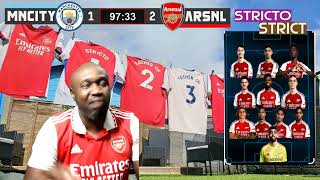 strictostrict Stricto Reacts Stones Jammy Goal Man City 2  2 ARSENAL [upl. by Nalad]