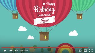 Happy Birthday Joyce full HD 1080p [upl. by Meier]