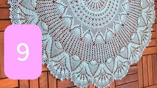 Crochet half circle shawl new design step by step Part 9 [upl. by Ahsei457]