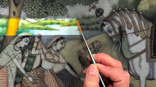 Moldy Ivory Watercolor Painting amp Frame Restoration ASMR [upl. by Bergquist140]