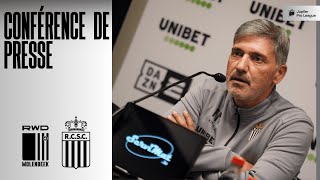 La conférence de presse avant RWDM  Charleroi [upl. by Okiek]