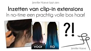 HowTo inzetten van clipin hair extensions [upl. by Asirrak]