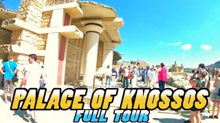 PALACE OF KNOSSOS Ruins Tour  Crete  Greece 4k [upl. by Sanez]