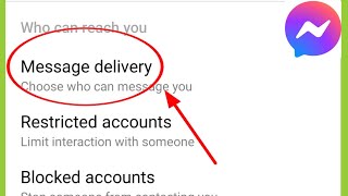 Fb Messenger  Messege delivery Settings [upl. by Tarrance292]