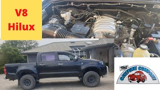 KUN26 Hilux 3uz Swap overview 1KD turbo diesel out and 3uzfe V8 Engine conversion by CartuneNZ [upl. by Brace]