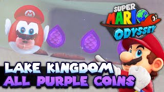 All 50 Purple Coins in Lake Kingdom Guide  Super Mario Odyssey [upl. by Ardnekat484]