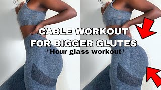 BEST EXERCISES TO GROW YOUR GLUTES🍑Cable machine onlyGET SNATCHED FOR THE NEW YEAR [upl. by Aloek]