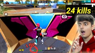 1 HP IN FREE FIRE GAMPLAY BR RANK MODE video gaming viralvideo [upl. by Relly]