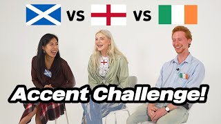 Scottish Irish and English Compare Accents For The First Time [upl. by Eentirb]