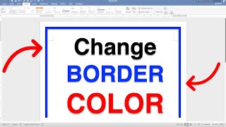 How to Change Border Color in Word Microsoft [upl. by Nido815]