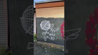 Spray painting a mural featuring royal engineers spraypaintingart [upl. by Abran]