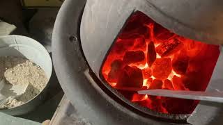 Pt2 15min Service How to Burn Anthracite Coal in Pot Belly Stove [upl. by Mauricio880]