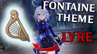 FONTAINE Theme on LYRE  Genshin Impact [upl. by Korrie]