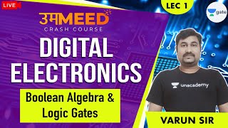 Boolean Algebra and Logic Gates  L1  Digital Electronics  GATE 2021  Varun Srivastava [upl. by Kelwin]