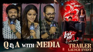 Ashish Vaishnavi Chaitanya and Love Me Team Q amp A With Media  Hilarious Fun  Manastars [upl. by Idnac]