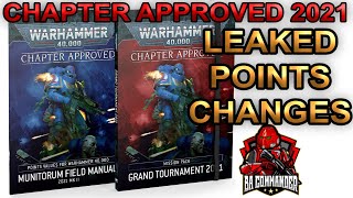 Chapter Approved 2021  Leaked Points Changes Blood Angels [upl. by Acinoj]