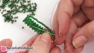 How to do fast Peyote Bead Weaving [upl. by Harima]