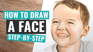 How to Draw Faces With Color Pencil  Polychromos Portrait Tutorial [upl. by Algernon]