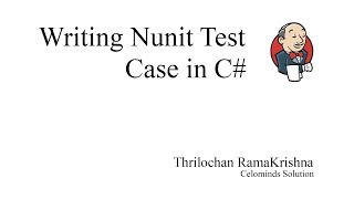 Nunit Test  Simple Calculator  C  Thrilochan Ramakrishna  Celominds Solution [upl. by Evanne]