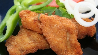 FRIED CHICKEN RECIPE BREAD CRUMBS COATED ENGLISH  Breaded Chicken Breast Tenders aasairasai [upl. by Ramed936]