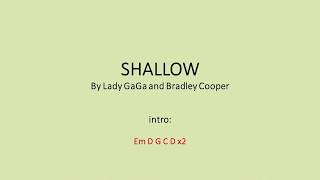 Shallow by Lady GaGa and Bradley Cooper  easy chords and lyrics [upl. by Kela134]