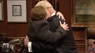 McCarthys Spicer and Baldwins Trump kiss on SNL [upl. by Neelahs]