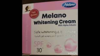 Melano whitening cream with Alpha Aurbutin can give three to four shades lighter [upl. by Blackstock]