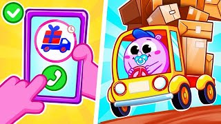 Delivery for Kids  Sibling Play  Funny Songs For Baby amp Nursery Rhymes by Toddler [upl. by Norah321]