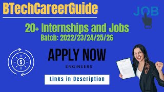 Top 30 Internships and Jobs Batch 20222026  Apply Now  jobsearch internship jobsearch [upl. by Nnylekoorb]