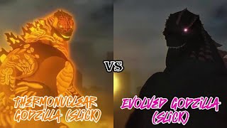 Thermonuclear Godzilla SlicK VS Evolved Godzilla SlicK godzillaedit edit godzila kaiju [upl. by Arreik]