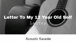 Laufey  Letter To My 13 Year Old Self Acoustic Karaoke [upl. by Yatnohs]