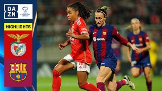 EIGHT GOAL THRILLER  Benfica vs Barcelona UEFA Womens Champions League 202324 Matchday 6 [upl. by Aitsirhc]