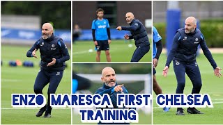 Enzo Maresca First Chelsea Training Session At Cobham [upl. by Zoara477]