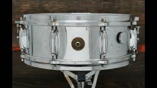 Gretsch 55x14quot Metal Snare Drum  1960s [upl. by Nahtanaj]