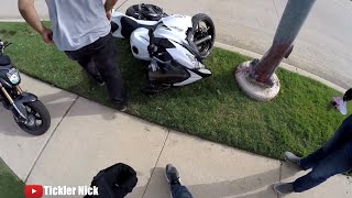 Ninja 400 gets TOTALED right off the lot Motorcycle Crash [upl. by Ced]