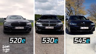 BMW 545e vs BMW 530e vs BMW 520e PLUGIN HYBRID POV DRIVE COMPARISON [upl. by Roee]