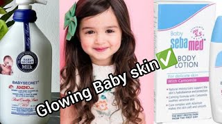 The best body care for your babys skin Seba med baby lotion and baby secret lotion skincare [upl. by Lais607]