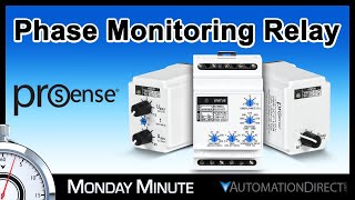 ProSense Phase amp Voltage Monitoring Relays  Monday Minute at AutomationDirect [upl. by Imoin]