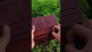 Handmade Leather Long Wallet handmade wallet longwallet leathercraft [upl. by Formica929]