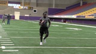 UNI Football Pro Day  Wilmot Wellington  catching drills [upl. by Benilda]