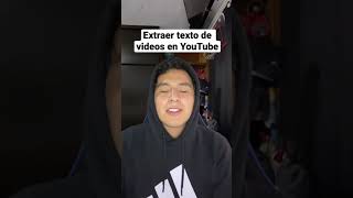 Extraer texto de videos en YouTube [upl. by Atsylac]