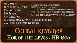 Combat keybinds  shortcuts  Heroes 3 Horn of the Abyss and HD mod Part 1 [upl. by Ditmore290]