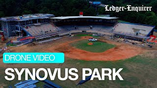 Drone Video Check out construction progress at Synovus Park in Columbus GA [upl. by Eninahpets]